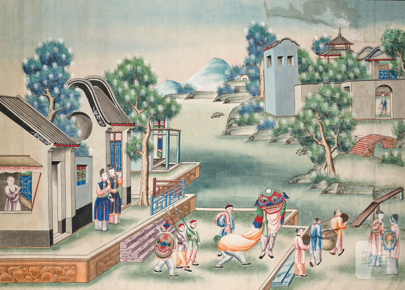 清十八/十九世紀 外銷畫 設色紙本 鏡框  CHINA, QING DYNASTY, 18TH-19TH CENTURY